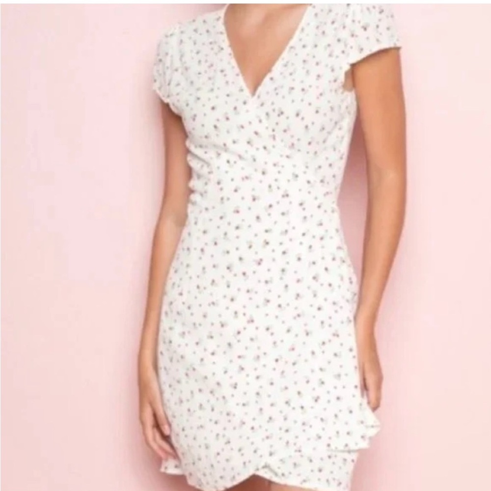 Brandy Melville White Mini Dress Chic and Timeless